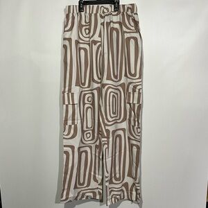 Chic Wide Leg Geometric Pants